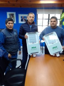 Referentes vecinales de Caleta Olivia acordaron con Servicios Públicos la instalación de luminarias LED