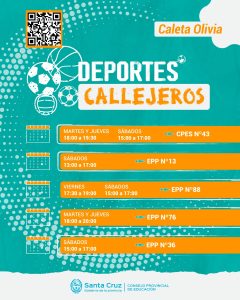 Continúan desarrollando diferentes actividades deportivas y recreativas en las escuelas la provincia