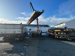 Llegaron los materiales para la construcción del tendido eléctrico de 28 de Noviembre