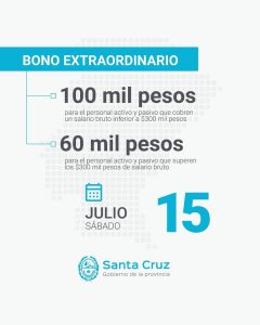 El Gobierno pagó el bono extraordinario a las y los trabajadores de la Administración Pública Provincial