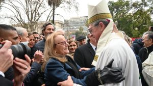 Alicia asistió a la asunción de García Cuerva como arzobispo de Buenos Aires
