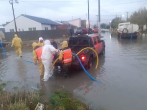 Las áreas de seguridad trabajan de manera conjunta tras las fuertes precipitaciones