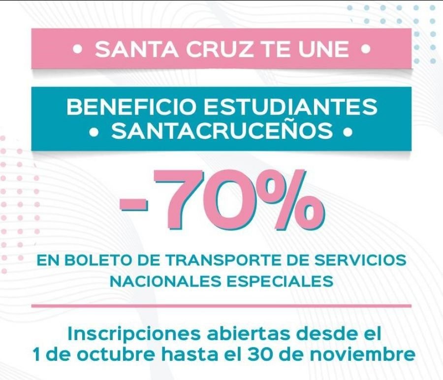 Santa Cruz Te Une: La inscripción se encuentra abierta hasta el 30 de noviembre