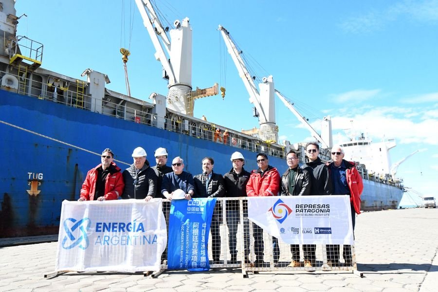 Santa Cruz hace historia: llegaron las turbinas para la Represa Hidroeléctrica Jorge Cepernic