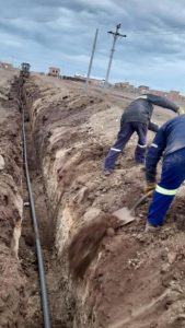 Se finalizó la obra para la red de distribución de agua en el barrio El Favaloro