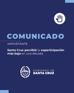 Santa Cruz percibió la coparticipación más baja en una década