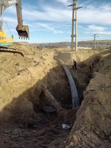Servicios Públicos realizó trabajos en redes de distribución de agua en Caleta Olivia
