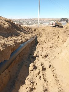 Servicios Públicos realizó trabajos en redes de distribución de agua en Caleta Olivia