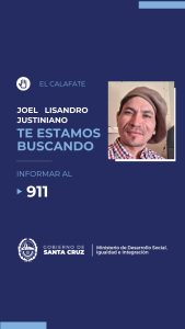 Buscamos a Joel Lisandro Justiniano