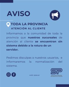 Comunicado de Servicios Púbicos