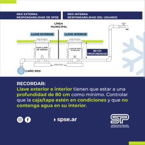 SPSE aconseja proteger las conexiones de agua ante las bajas temperaturas
