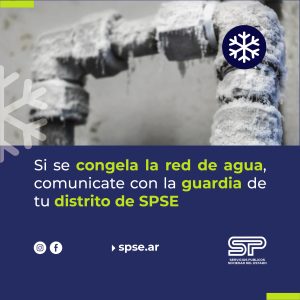 SPSE aconseja proteger las conexiones de agua ante las bajas temperaturas