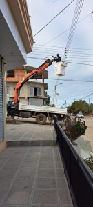 Diferentes trabajos de Servicios Públicos en Puerto Deseado