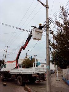 Diferentes trabajos de Servicios Públicos en Puerto Deseado