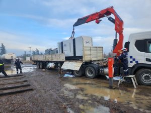 Servicios Públicos entregó nuevo grupo electrógeno a Jaramillo y Fitz Roy