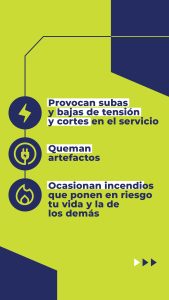 Servicios Públicos recuerda que las conexiones de electricidad clandestinas provocan accidentes