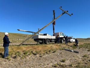 Servicios Públicos reparó la línea de media tensión en Puerto Deseado