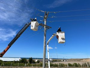 Servicios Públicos reparó la línea de media tensión en Puerto Deseado