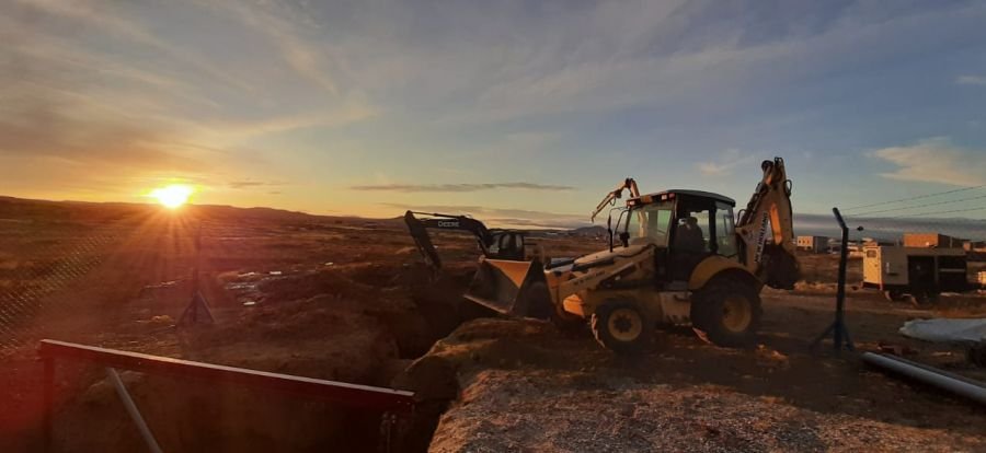 Servicios Públicos realiza avances de obra en Puerto San Julián