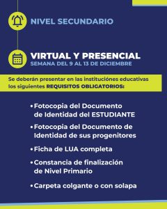 Fechas para confirmar la vacante obtenida en Pre Inscripciones 2025