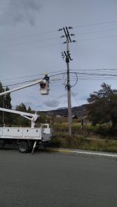 Finalizaron los trabajos de mantenimiento de línea de media tensión en El Chaltén