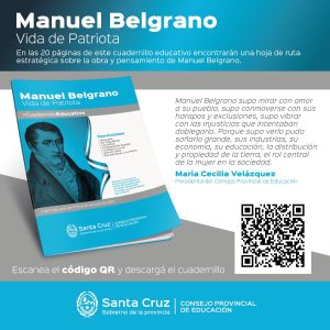 Educación presentó un nuevo cuadernillo educativo sobre Manuel Belgrano