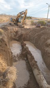 Servicios Públicos realiza tareas de reparación en el caño principal de agua en El Calafate