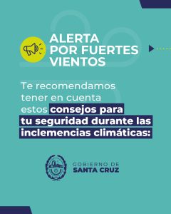 Servicios Públicos brinda recomendaciones ante fuertes vientos