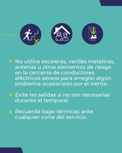 Atención comunidad: Servicios Públicos brinda recomendaciones a seguir por fuertes vientos