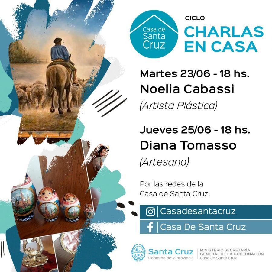 El arte de Noelia Cabassi se expresará en el Ciclo de Charlas Virtuales