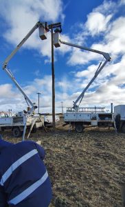 Servicios Públicos finaliza obra eléctrica anunciada para el Aeroclub de Río Gallegos