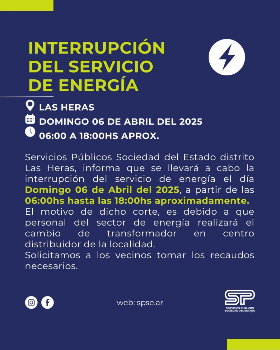 Comunicado de Servicios Públicos