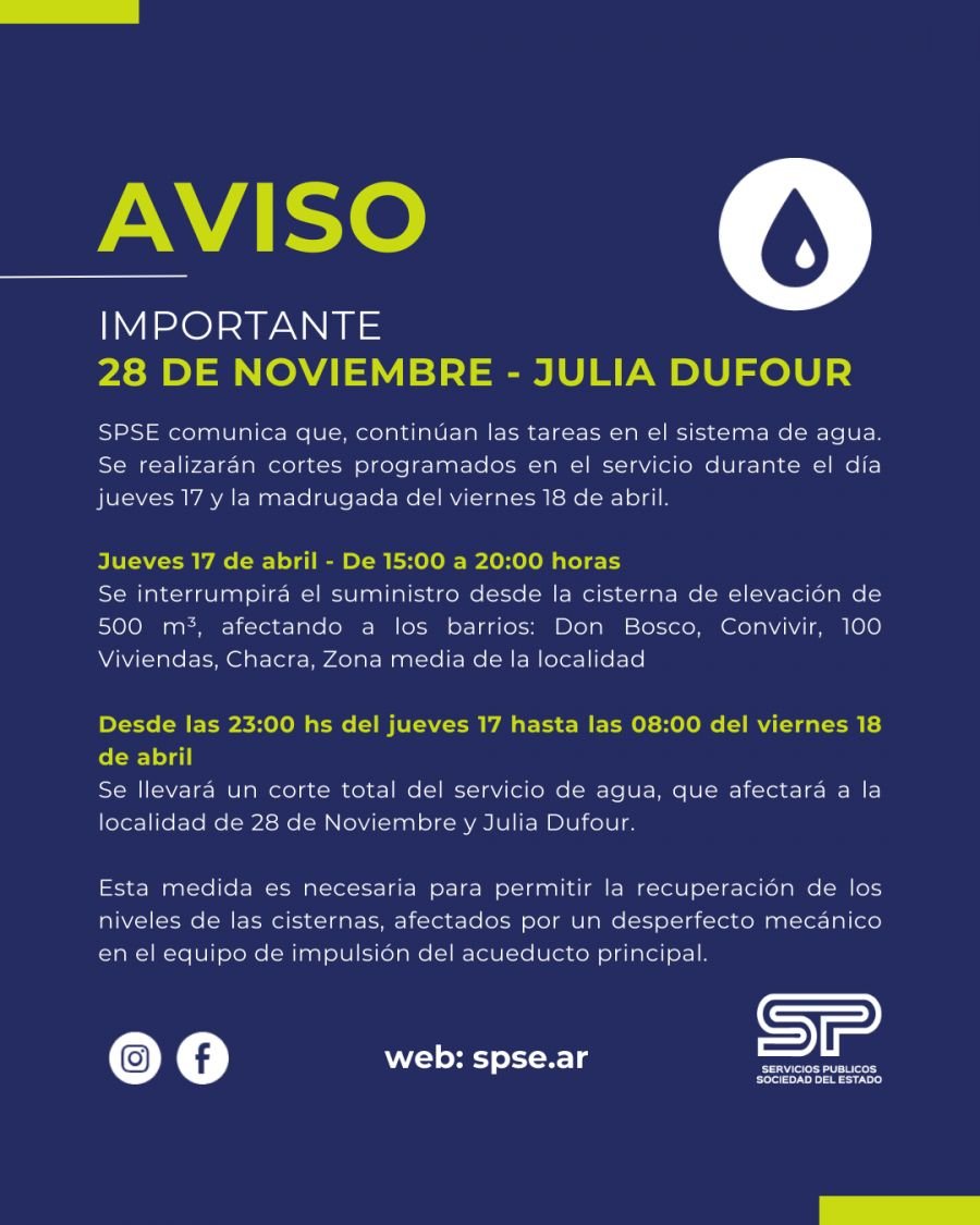 Comunicado de Servicios Públicos