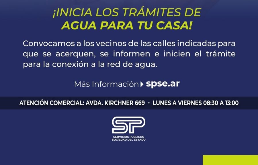 Servicios Públicos invita a tramitar el acceso al servicio de agua potable en nuevos sectores habilitados