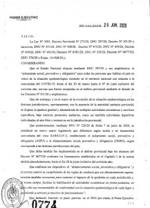 Desde hoy rige el Decreto 774/20 en todo el territorio santacruceño