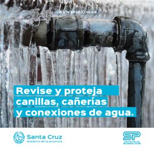 Recomendaciones para prevenir el congelamiento de canillas, cañerías y conexiones de agua