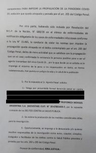 El Gobierno provincial denunció a Movistar y a los cuatro trabajadores por incumplir normativa vigente