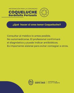 Comunicado a la Comunidad: Alerta Epidemiológica por Coqueluche en Santa Cruz