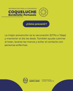 Confirman dos casos de coqueluche en Santa Cruz y llaman a completar esquemas de vacunación
