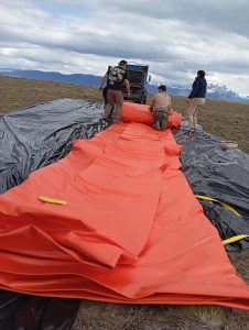 El Consejo Agrario Provincial probó el sistema de abastecimiento de agua para aviones hidrantes en El Chaltén