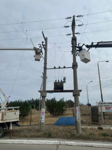 Se trabaja para restablecer por completo el servicio eléctrico y de agua en Caleta Olivia y Deseado