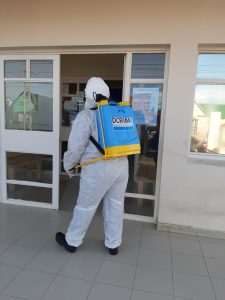Seguridad trabaja en la desinfección de comisarías y edificios administrativos
