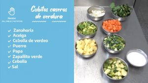 “Recetas fáciles y nutritivas”: Hoy cubitos caseros de verdura