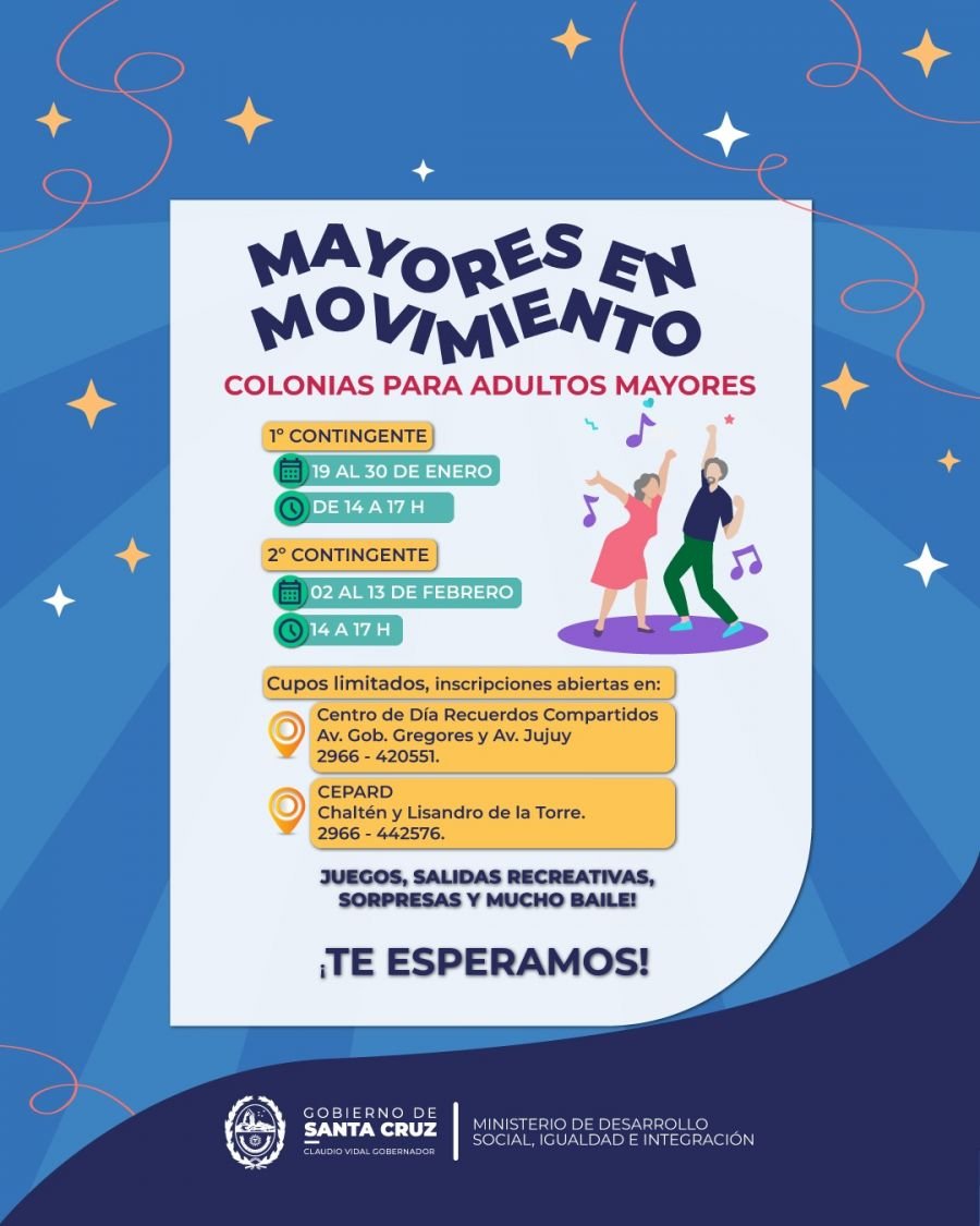 “Mayores en Movimiento”: Colonias para Adultos Mayores que promueven una vejez activa y saludable