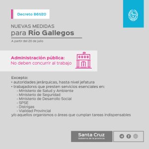 Recordamos las nuevas medidas para Río Gallegos