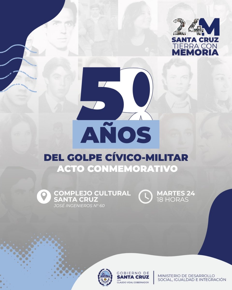 Acto en Río Gallegos: 24M Santa Cruz, tierra con memoria
