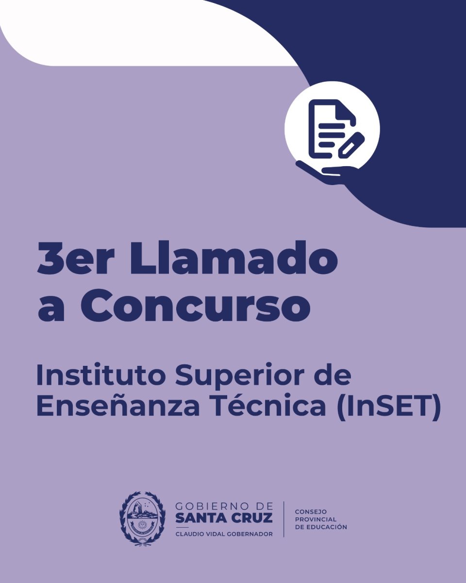 El InSET llama al 3er Concurso para cobertura de cargos