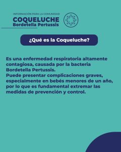 Alerta epidemiológica por Coqueluche en Santa Cruz