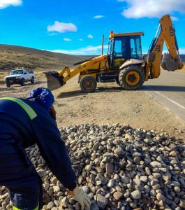 Vialidad Provincial realizó obras de protección en la Ruta 40 para mejorar la seguridad vial