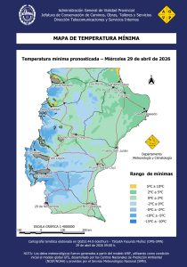 Fin de semana largo : se prevén temperaturas bajo cero en gran parte de Santa Cruz